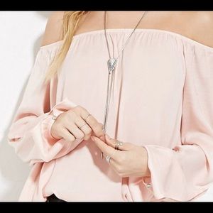 pink off the shoulder top